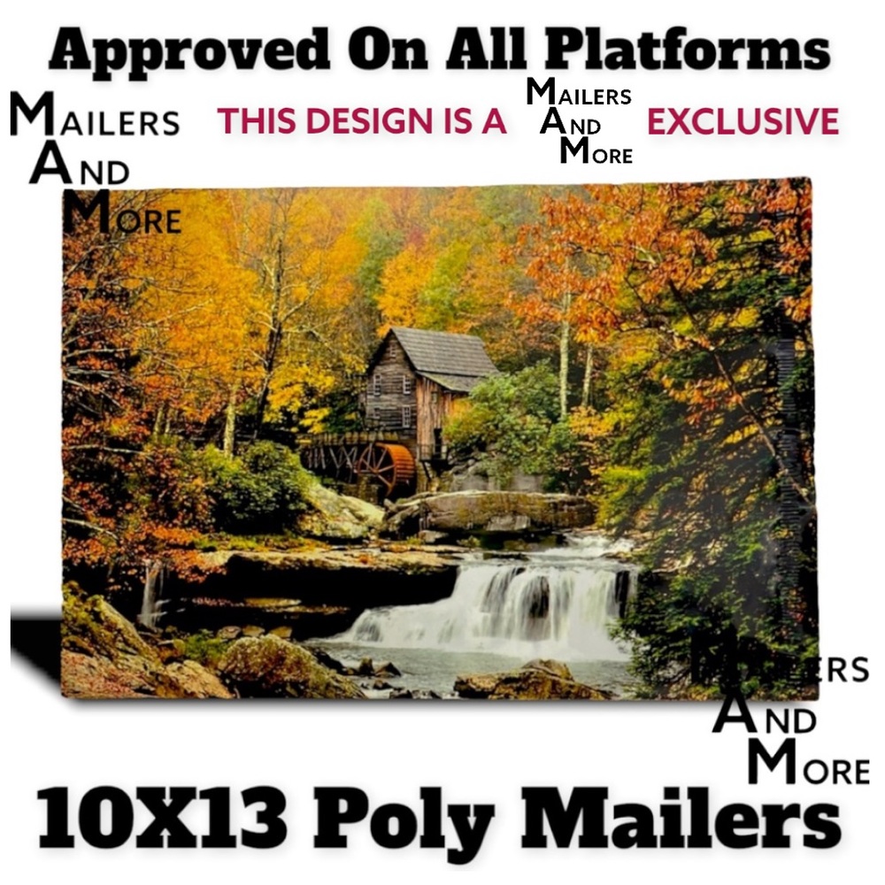 25 10X13 Poly Mailers Glade Creek Grist Mill Autumn, Shipping PRICE IS FIRM Fall - Picture 7 of 10